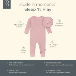 Baby Girls Pink Waffle Sleep 'N Play
