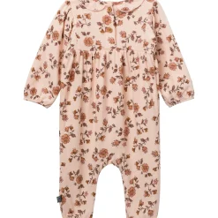 Baby Girls Pink Wildflower Ruffle Collar Romper