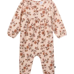 Baby Girls Pink Wildflower Ruffle Collar Romper