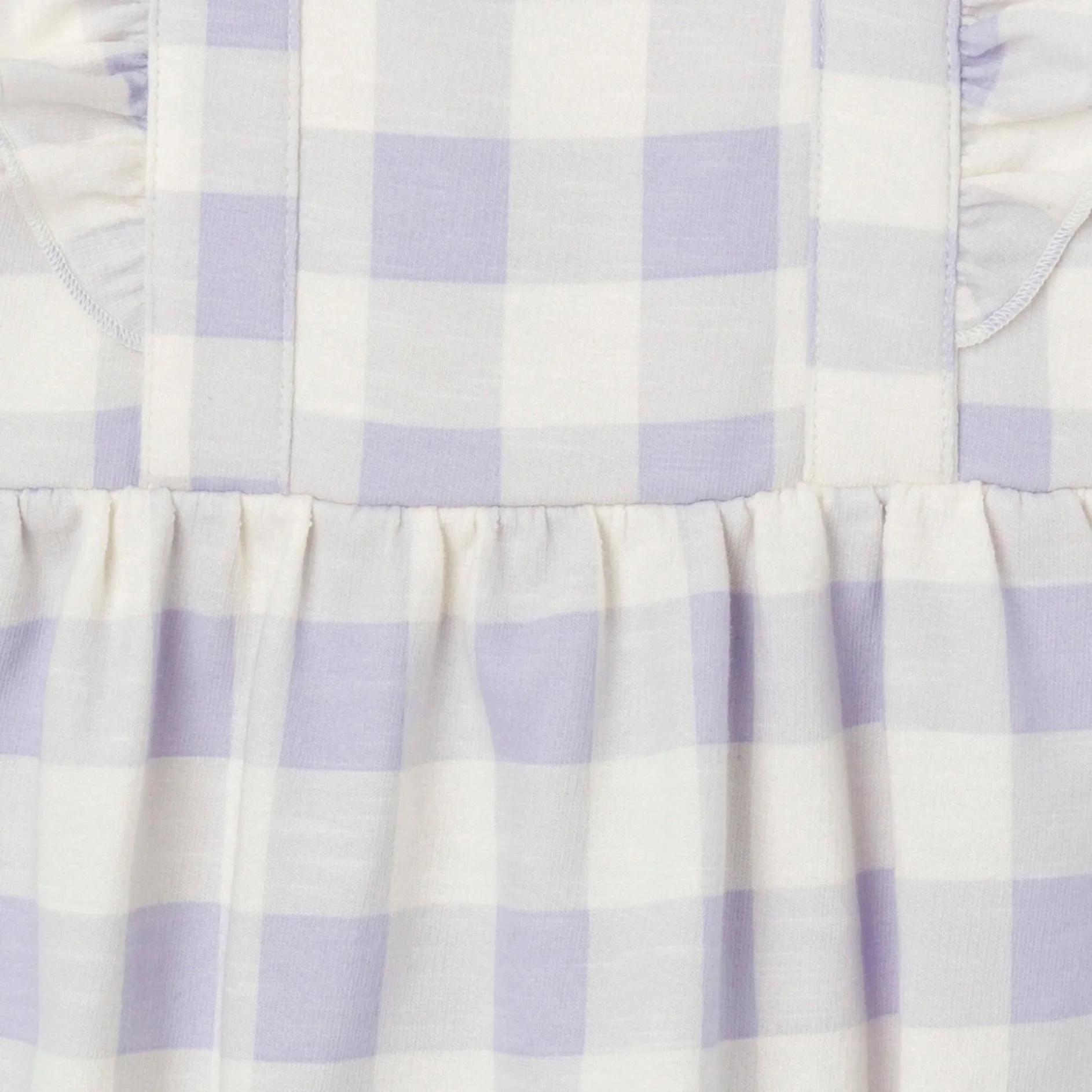Baby Girls Purple Gingham Romper