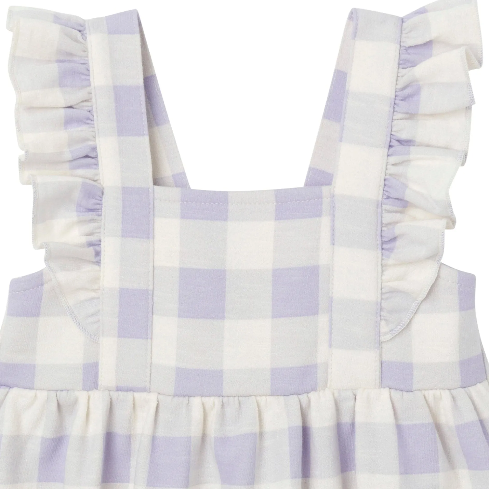 Baby Girls Purple Gingham Romper