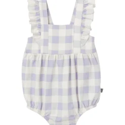 Baby Girls Purple Gingham Romper