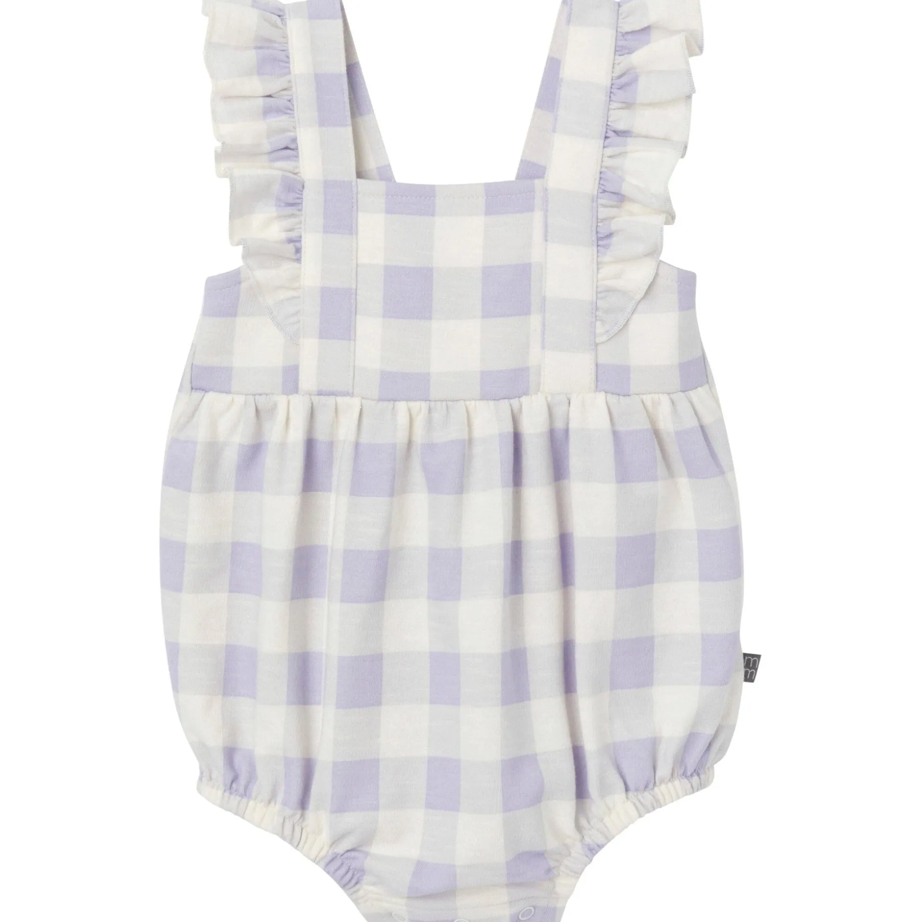 Baby Girls Purple Gingham Romper