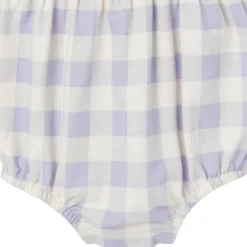 Baby Girls Purple Gingham Romper