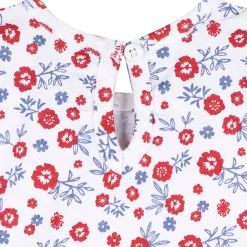 Baby Girls Red, White, & Blue Floral Dress