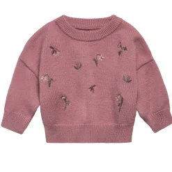 Baby Girls Rose Floral Embroidered Viscose Sweater