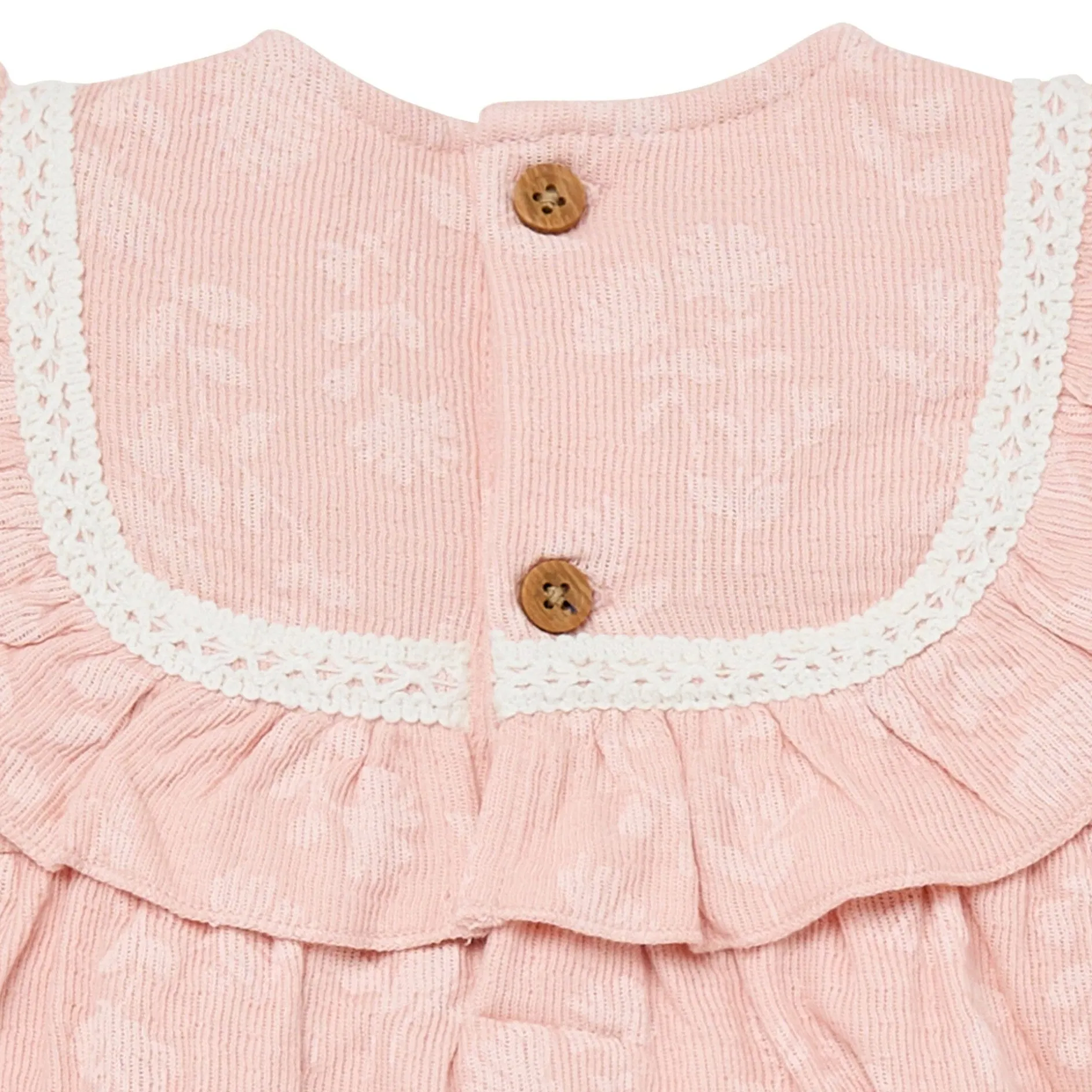 Baby Girls Rose Floral Ruffle Bubble Romper