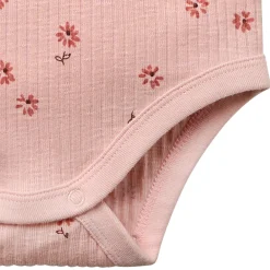 Baby Girls Rose Flower Short Sleeve Bodysuit