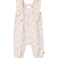 Baby Girls Rose Lemons Ruffles Long Leg Romper