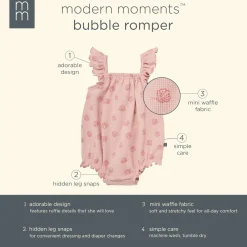 Baby Girls Rose Seashell Bubble Romper