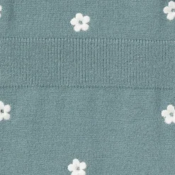 Baby Girls Teal Floral Jersey Sunsuit Viscose Romper