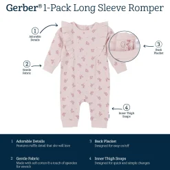 Baby Girls Tossed Flowers Romper
