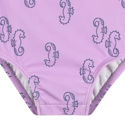 Baby Girls UPF 50+ Purple Seahorses Rash Guard