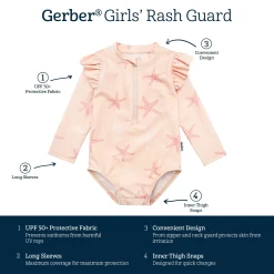 Baby Girls UPF 50+ Starfish Rash Guard