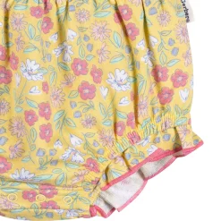 Baby Girls Yellow Floral Bubble Romper