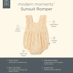 Baby Girls Yellow Floral Romper