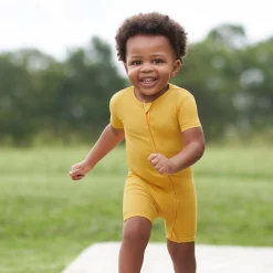 Baby Honey Buttery Soft Viscose Made from Eucalyptus Snug Fit Romper, 18M