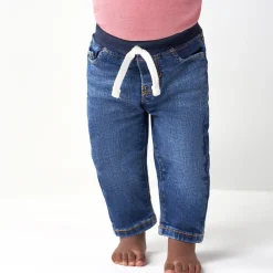 Baby Neutral Blue Rib Waist Skinny Denim Jeans