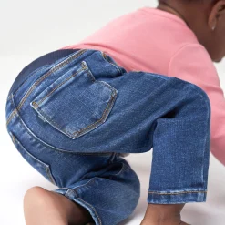 Baby Neutral Blue Rib Waist Skinny Denim Jeans