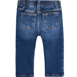 Baby Neutral Blue Straight Fit Denim Jeans With Elastic Back