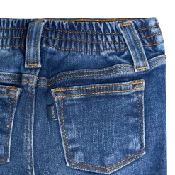 Baby Neutral Blue Straight Fit Denim Jeans With Elastic Back