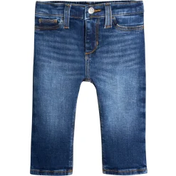 Baby Neutral Blue Straight Fit Denim Jeans With Elastic Back