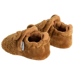 Baby Neutral Brown Sherpa Booties