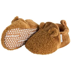 Baby Neutral Brown Sherpa Booties