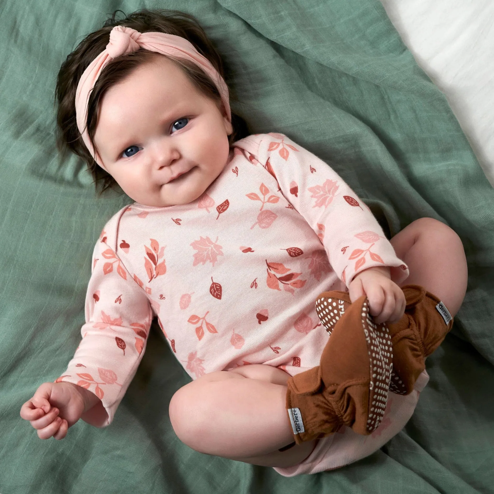 Baby Neutral Brown Soft Booties