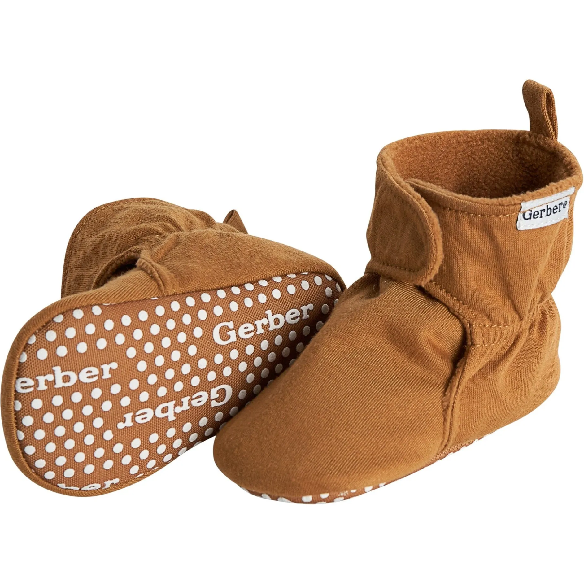 Baby Neutral Brown Soft Booties