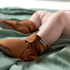 Baby Neutral Brown Soft Booties