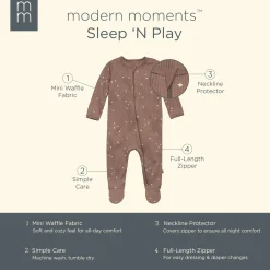 Baby Neutral Brown Stars Waffle Sleep 'N Play