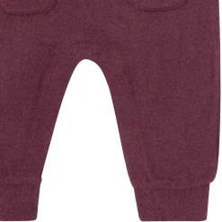 Baby Neutral Burgundy Heather Hacci Long Sleeve Romper