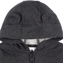 Baby Neutral Charcoal Heather Zip Front Sweatshirt