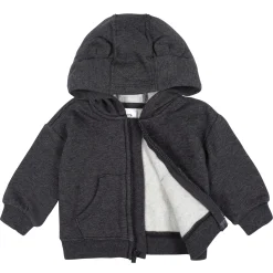 Baby Neutral Charcoal Heather Zip Front Sweatshirt