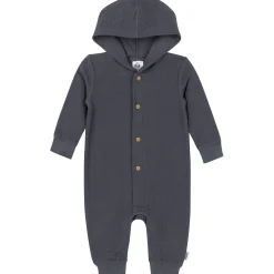 Baby Neutral Charcoal Hooded Romper