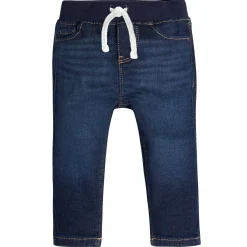 Baby Neutral Dark Blue Rib Waist Skinny Denim Jeans