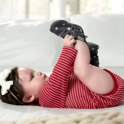 Baby Neutral Gray Stars Soft Booties