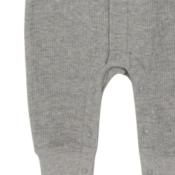 Baby Neutral Grey Heather Hooded Romper