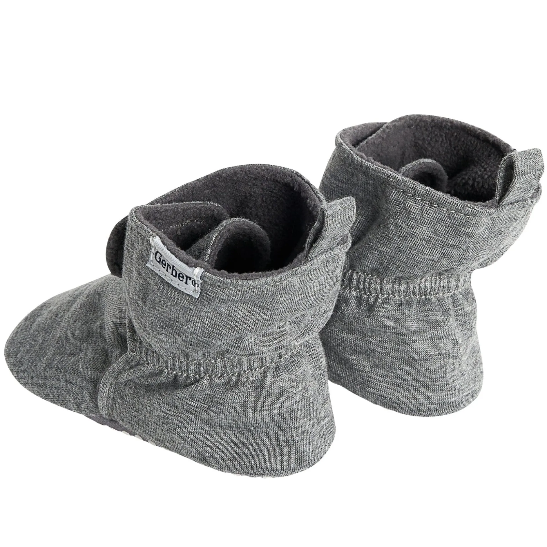 Baby Neutral Heather Gray Soft Booties