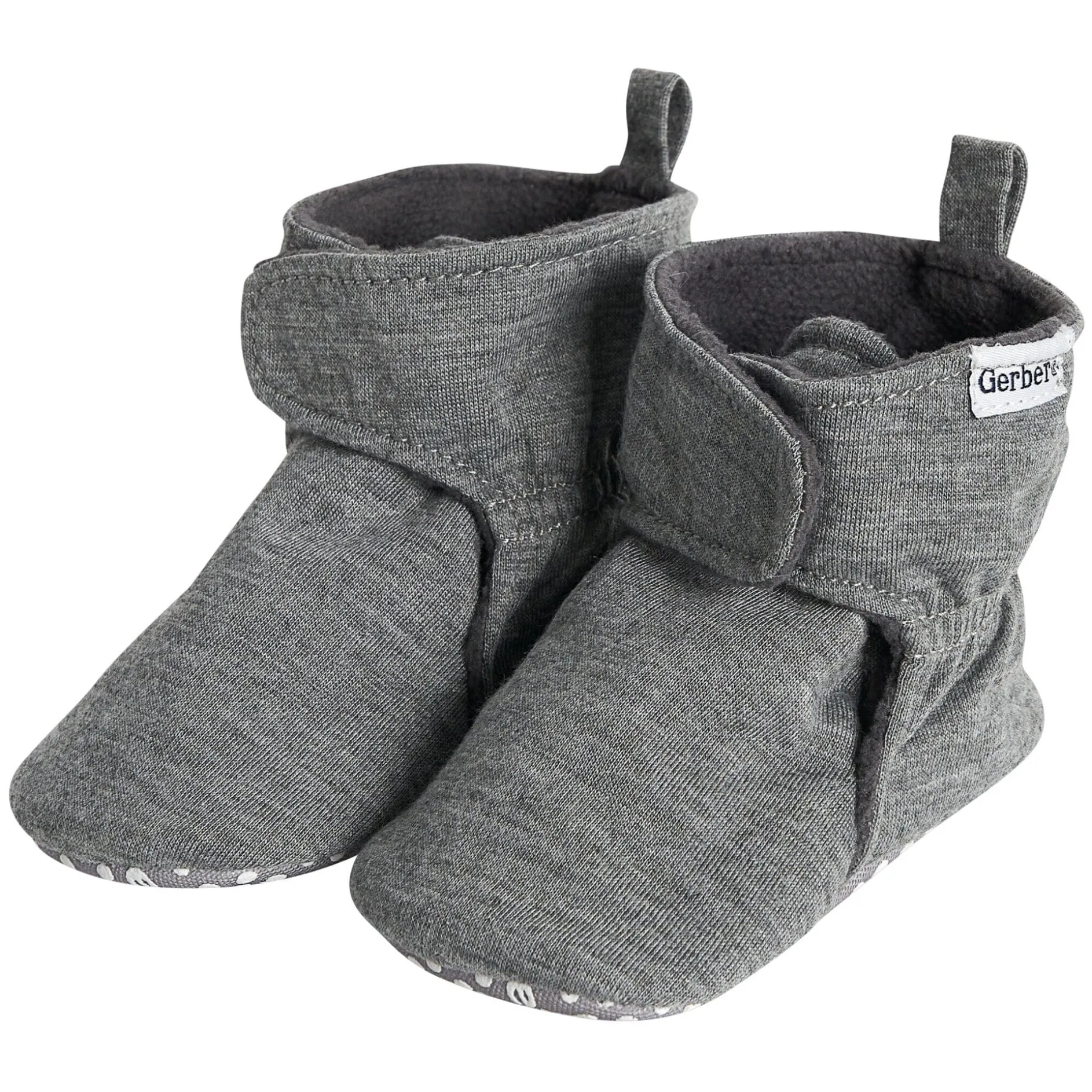 Baby Neutral Heather Gray Soft Booties