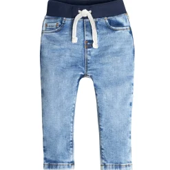 Baby Neutral Light Blue Rib Waist Skinny Denim Jeans