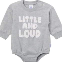 Baby Neutral Little and Loud Sweatshirt Bubble Romper
