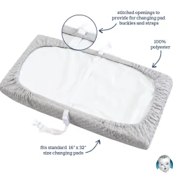 Baby Neutral Navy Dotted Changing Pad Cover