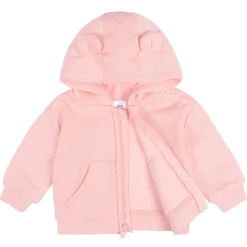 Baby Neutral Pink Zip Front Sweatshirt