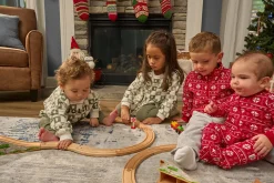 Baby Neutral Red Fair Isle Sleep 'N Play