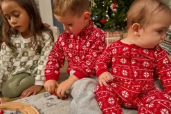 Baby Neutral Red Fair Isle Sleep 'N Play
