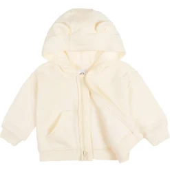 Baby Neutral Soft Beige Zip Front Sweatshirt