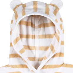 Baby Neutral Tan Stripe Hooded Swim Coverup