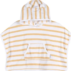 Baby Neutral Tan Stripe Hooded Swim Coverup